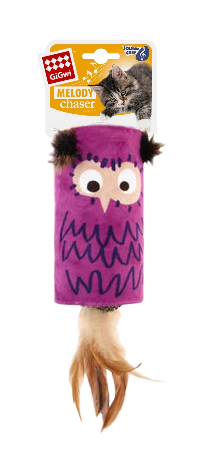 GiGwi Melody Tube Melody Chaser Owl