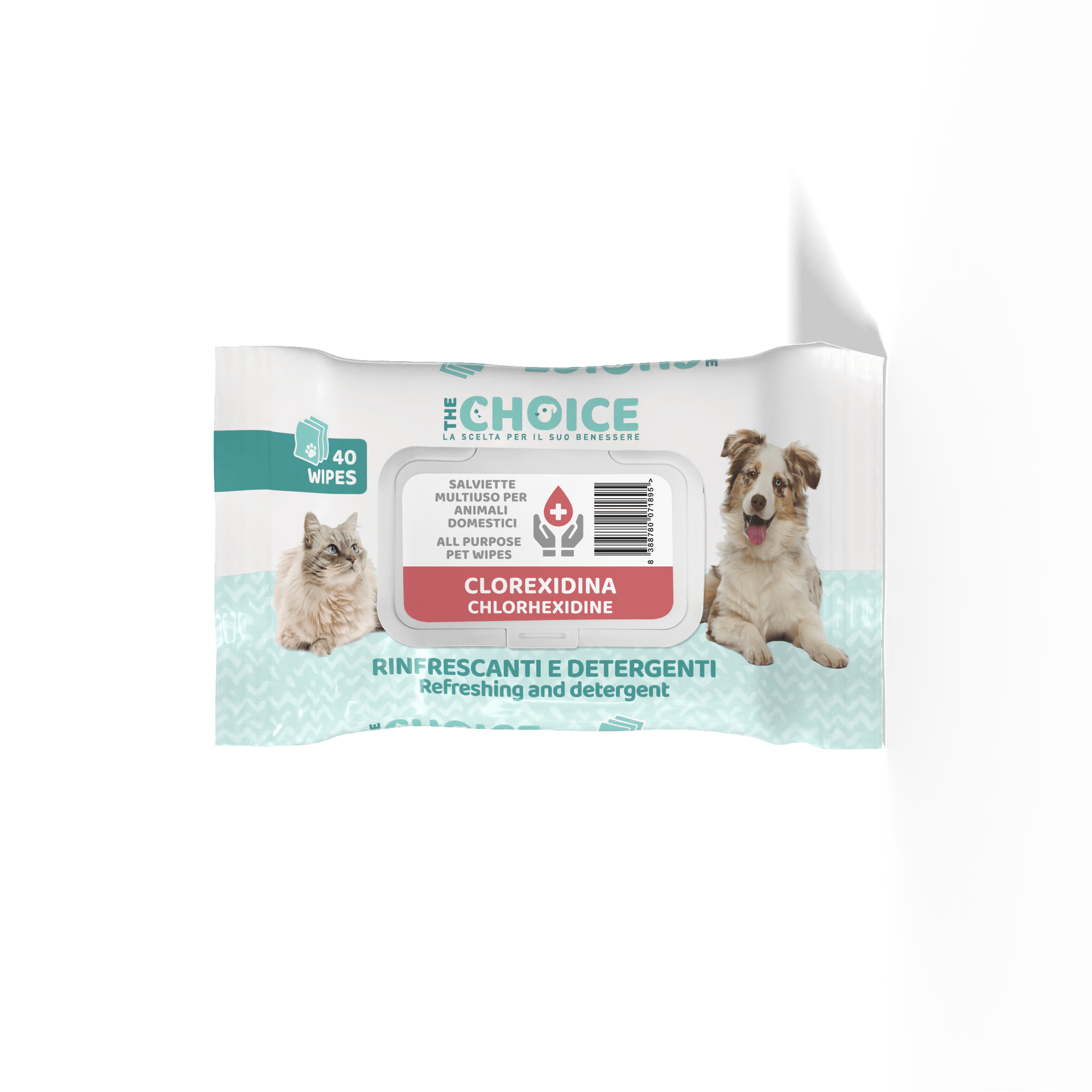 The Choice 40 Salviettine Detergenti 30x20cm Clorexidina