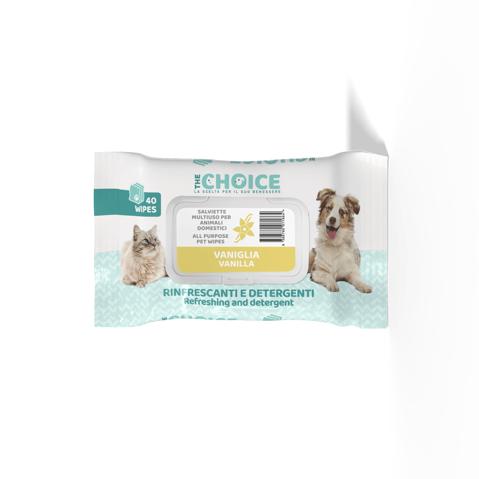 The Choice 40 Salviettine Detergenti 30x20cm Vaniglia